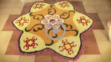 Making of a pookolam at IDC